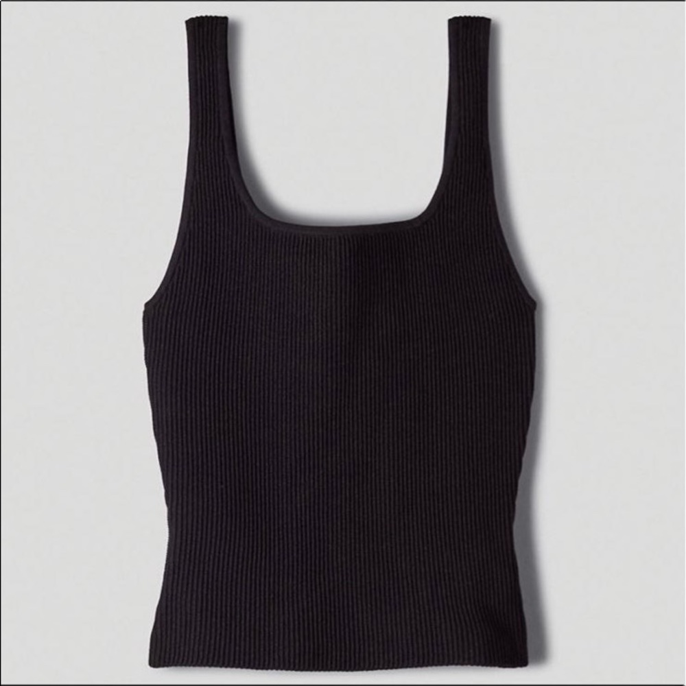 Babaton Sculpt Knit Long Tank in Black
